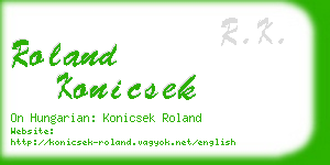 roland konicsek business card